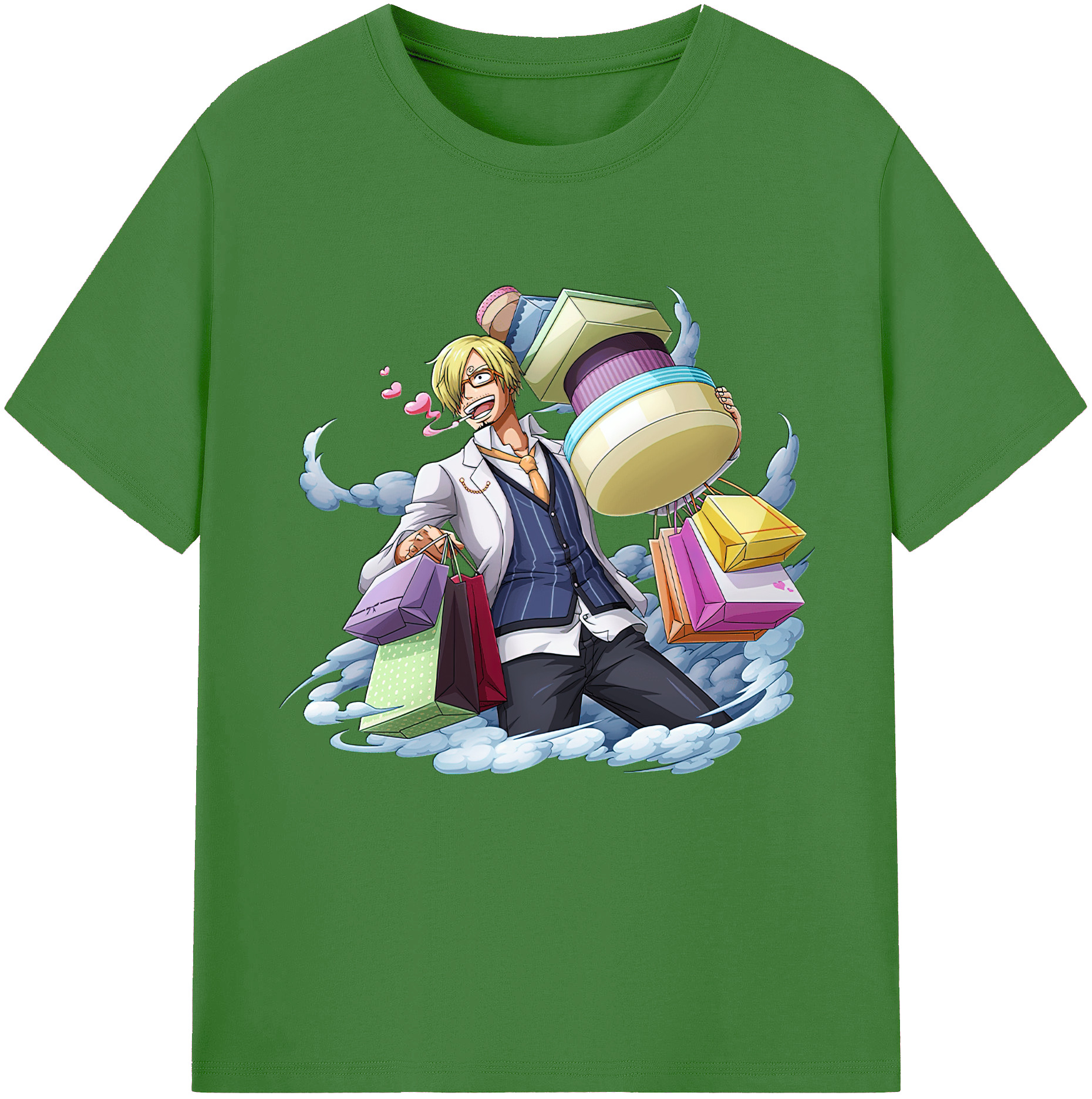 （画像用） ワンピース サンジ ONE PIECE Sanji レディースカジュアルプリントTシャツ（綿100％）
